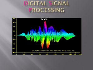 Image of Digital Signal Processing in blue green and pink colour shades.